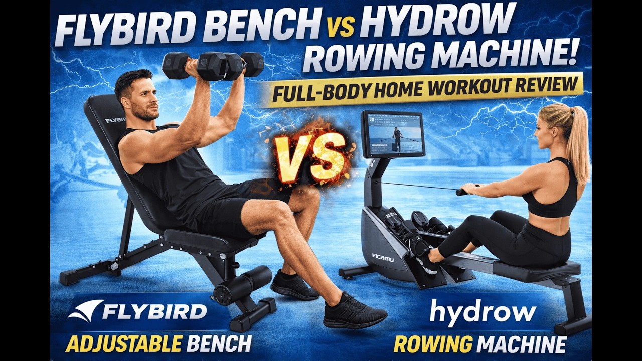 “FLYBIRD Bench & Hydrow Rowing Machine 💪 Full Body Home Workout Review”
