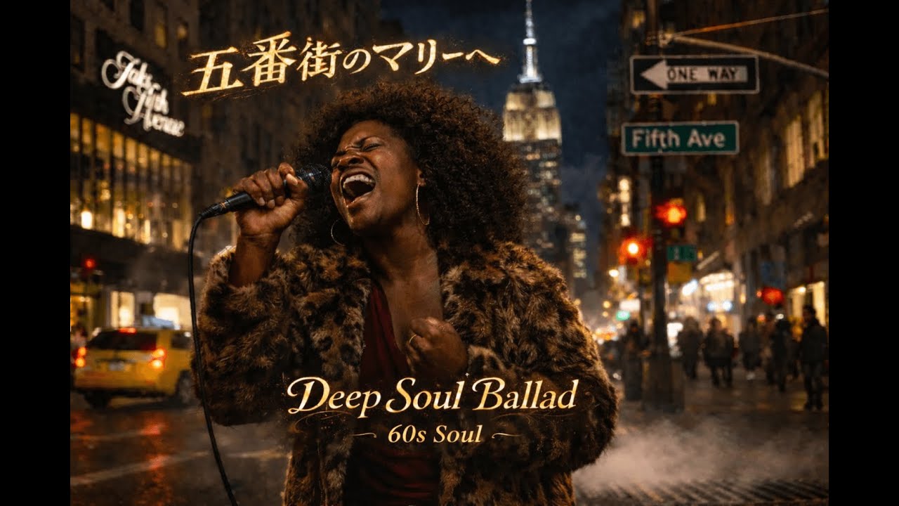 高橋真梨子 「五番街のマリーへ」をディープソウルバラードで歌ってみたら（60sSoul)