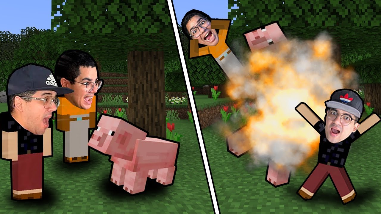 TODAS AS CRIATURAS EXPLODEM NO MINECRAFT! (impossível sobreviver?)