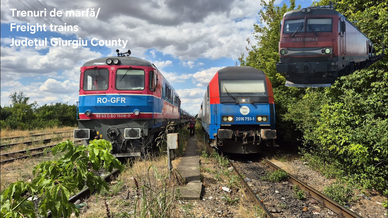 Diverse trenuri de marfă / Various freight trains în Județul Giurgiu County - 2025 (part1)