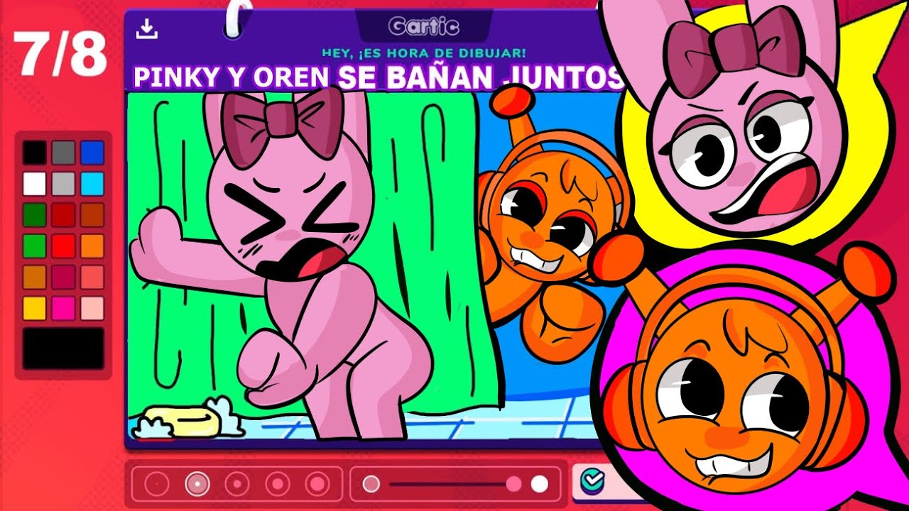 ¡PINKI Y OREN SE BAÑAN JUNTOS en GARTIC PHONE!😱