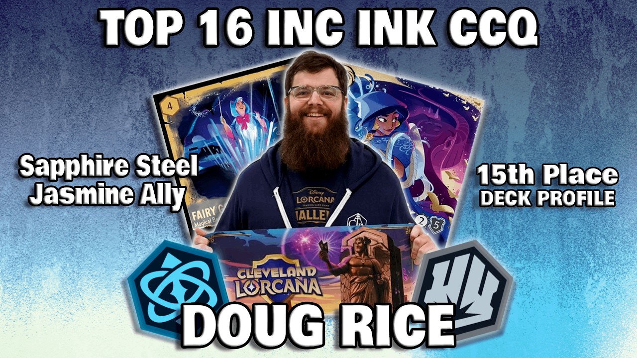 Обзор колоды Ally из набора Top 16 Inc Ink CCQ Sapphire Steel | Дуг Райс | Disney Lorcana Set 11 ...