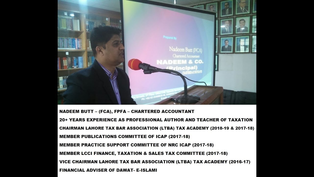 SEMINAR AT LTBA ON INCOME TAX RETURN AND WEALTH STATEMENT 2018