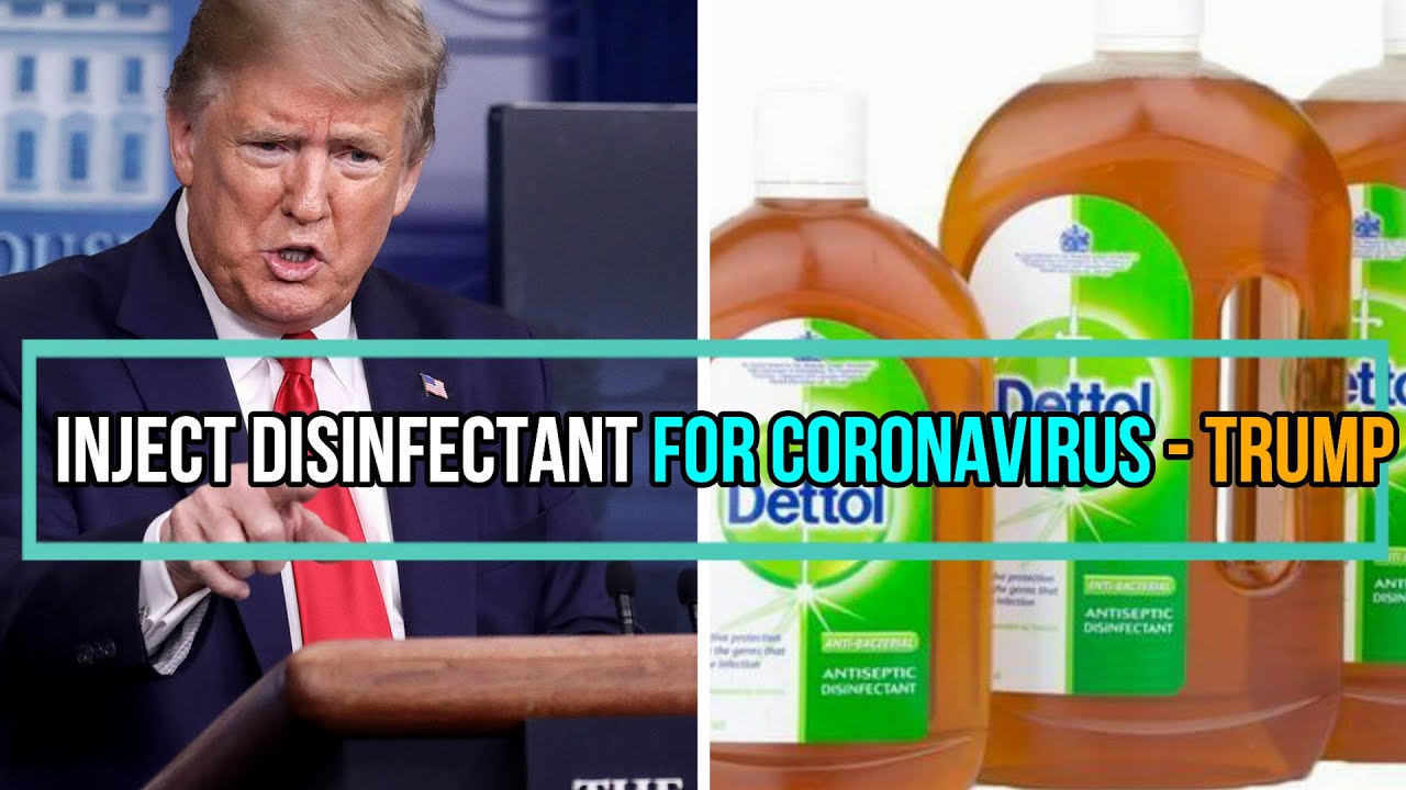 Inject Disinfectant inside the body |Trump shocks the Doctors