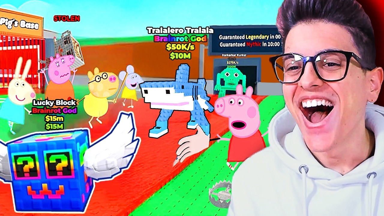 PROVA A NON RIDERE ESTREMA CON ROBLOX STEAL A BRAINROT!! (Funny Moments, 99 Notti nella Foresta)