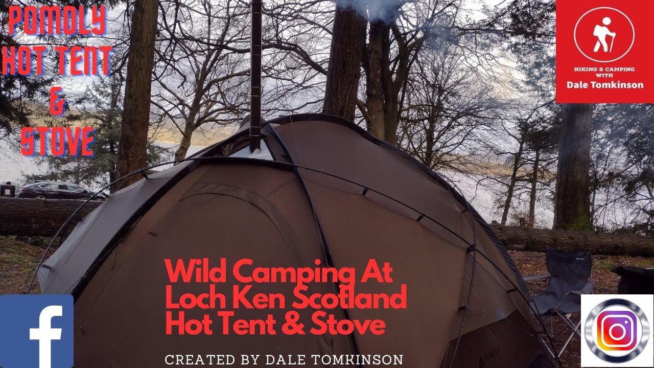 Loch Kenn wild camp with friends using Polomy hot tent & stove