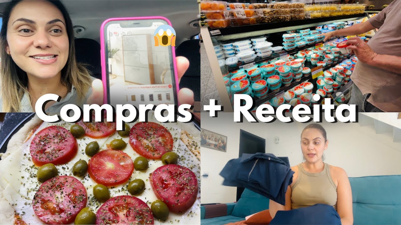 COMPRAS SHOPEE E MERCADO | Receita de pizza 🍕 
