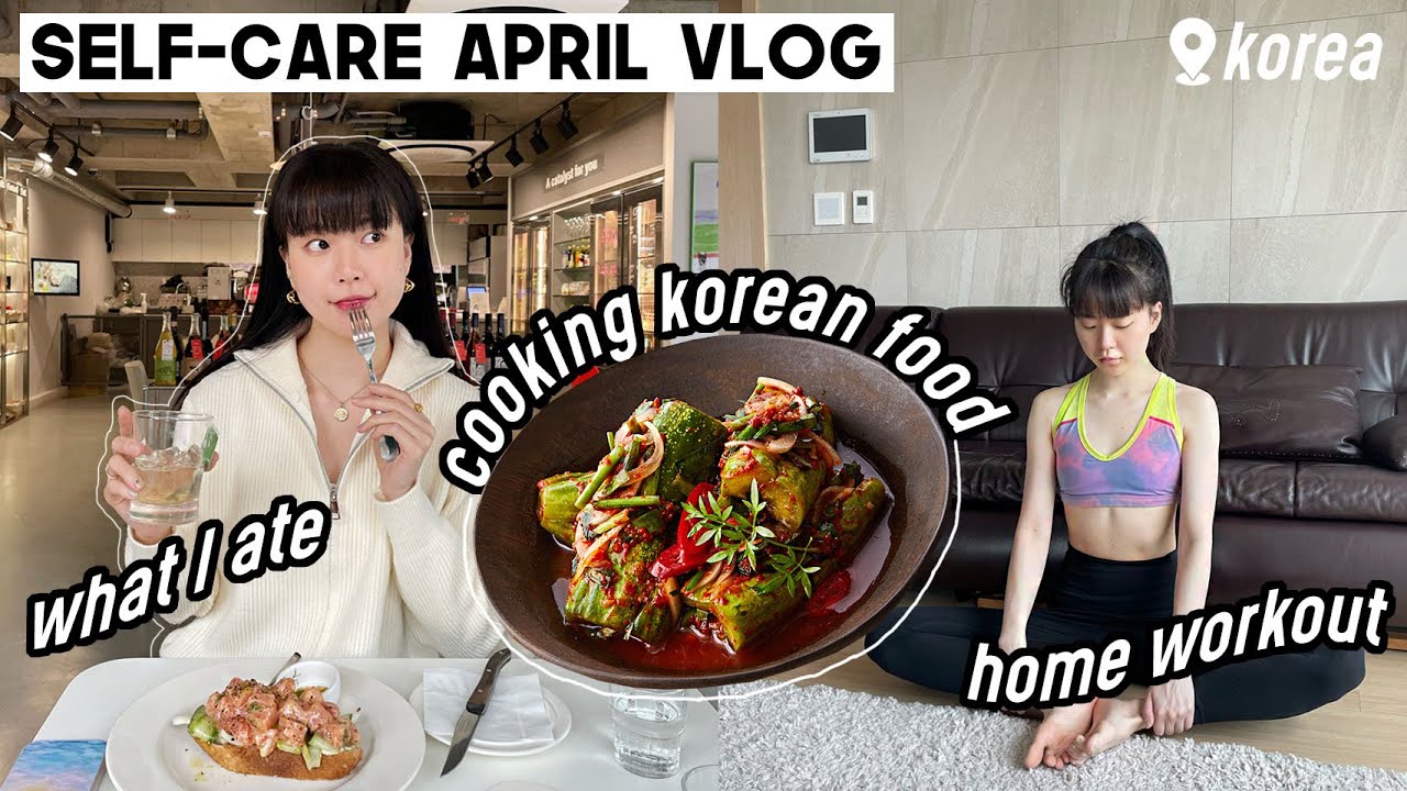 Self-Care Vlog In Korea: home workout, what I ate, cooking Korean food, picnic | Q2HAN