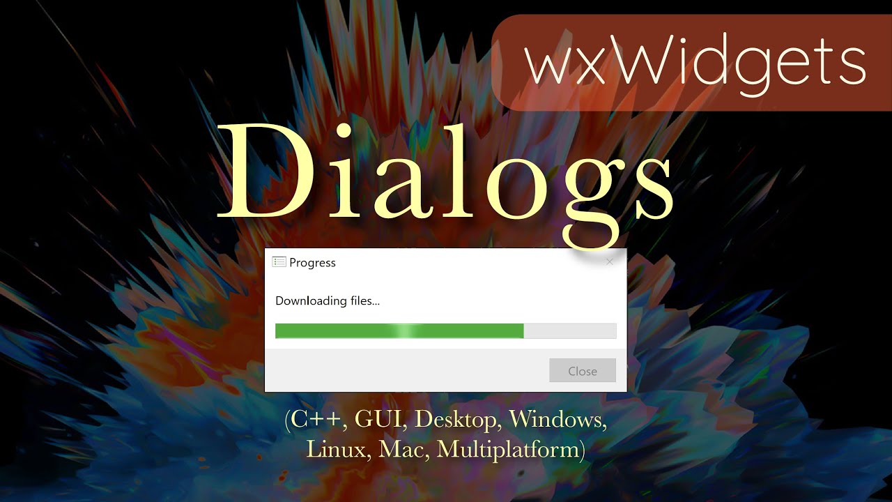 wxWidgets: Dialogs (custom and built-in)