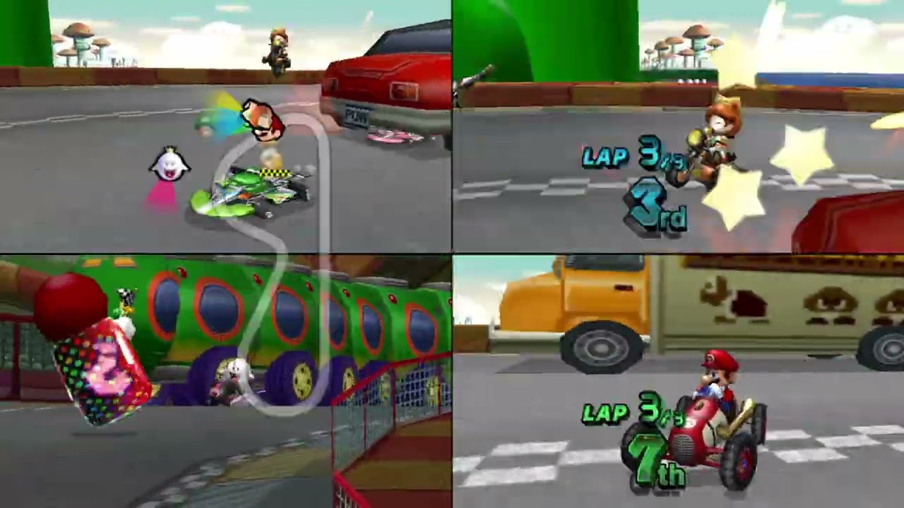 Mario Kart Wii Custom Tracks (History) ✦ 4 Players #761 (3 Tracks) 150cc