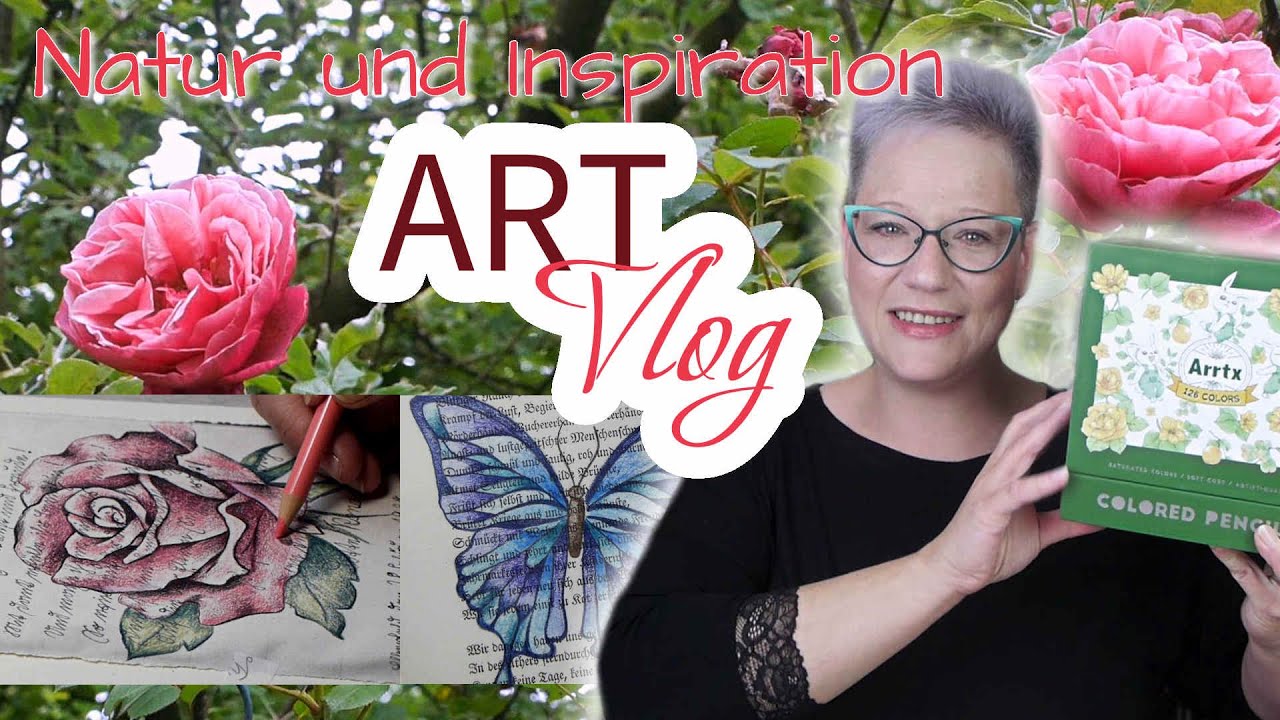 Meine erste Woche einem neuen ART SUPPLY 💕ART VLOG 💕 Natur - Inspirationen & malen im Skizzenbuch