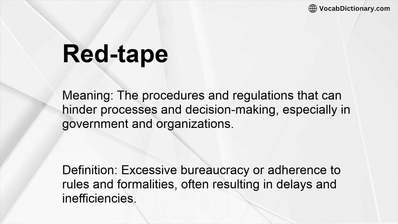 Red-tape Meaning