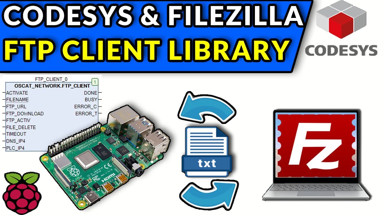 🔵✅CODESYS 3.5 & FILEZILLA // ENVIAR Y RECIBIR ARCHIVOS VIA FTP ((FILE TRANSFER PROTOCOL))