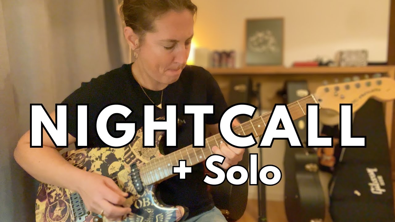 Nightcall - KAVINSKY - Guitar (Acoustic & electric) cover + SOLO !!