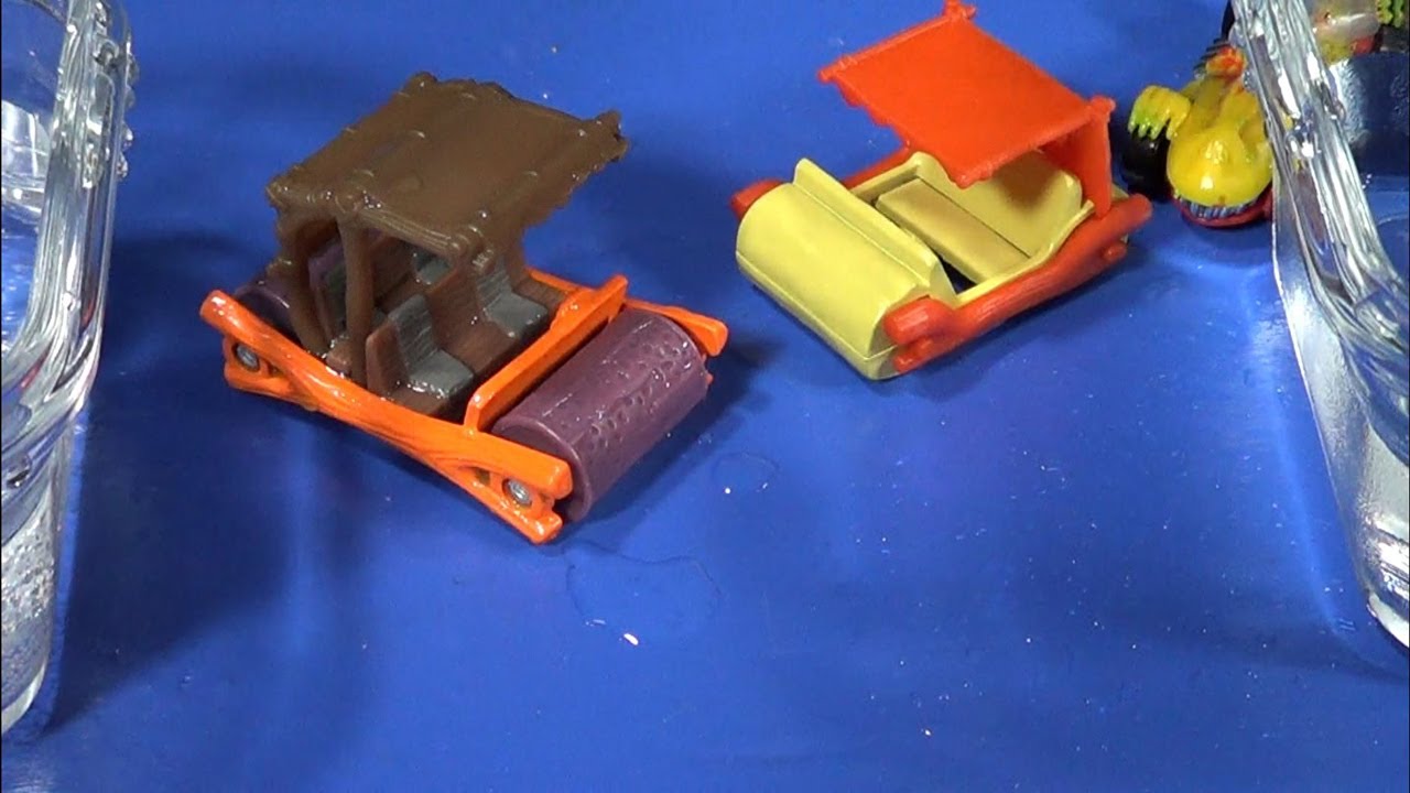Flinstones Flintmobile 2013 and 1994 Color Shifter From Hot Wheels