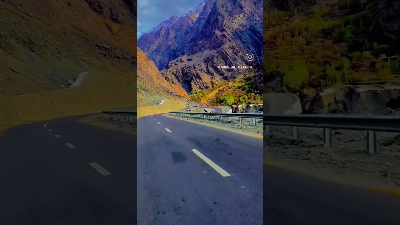 The Most Beautiful road On Earth #pakistan +#nature #explore #adventure #shorts #travel #relaxing