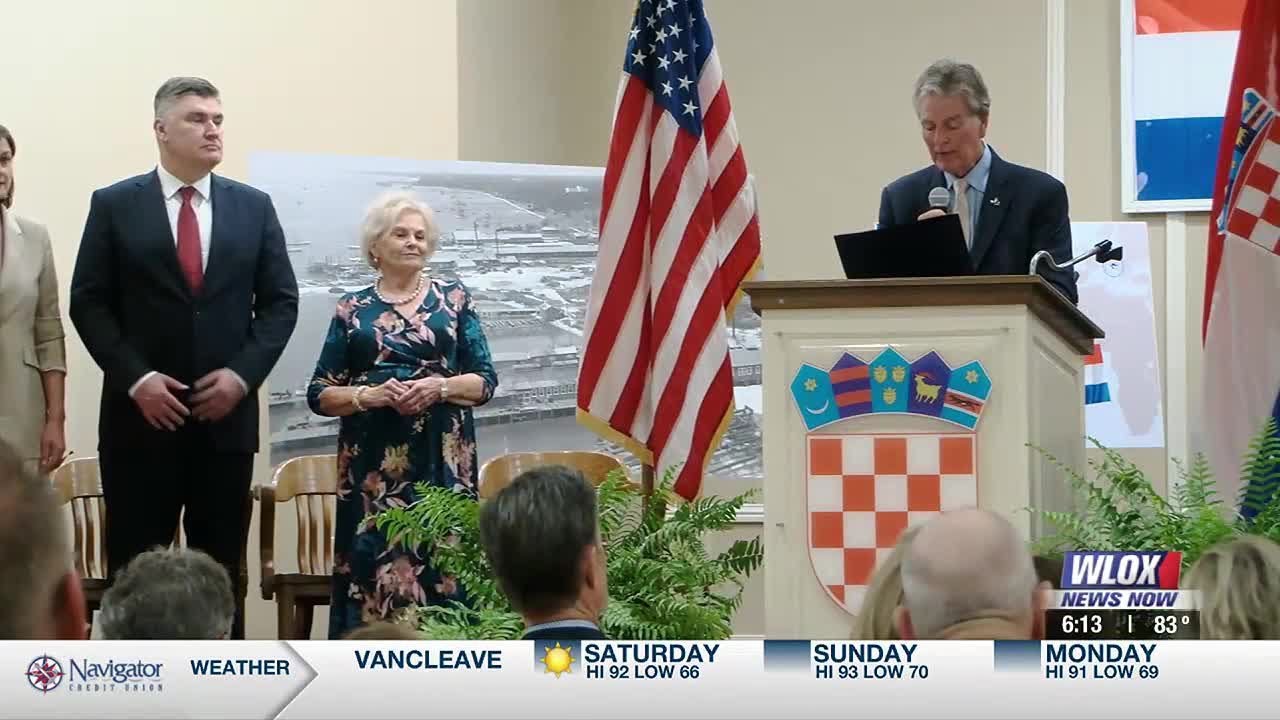 Croatian-Americans of Gulf Coast welcome President of Croatia at Slavonian Lodge