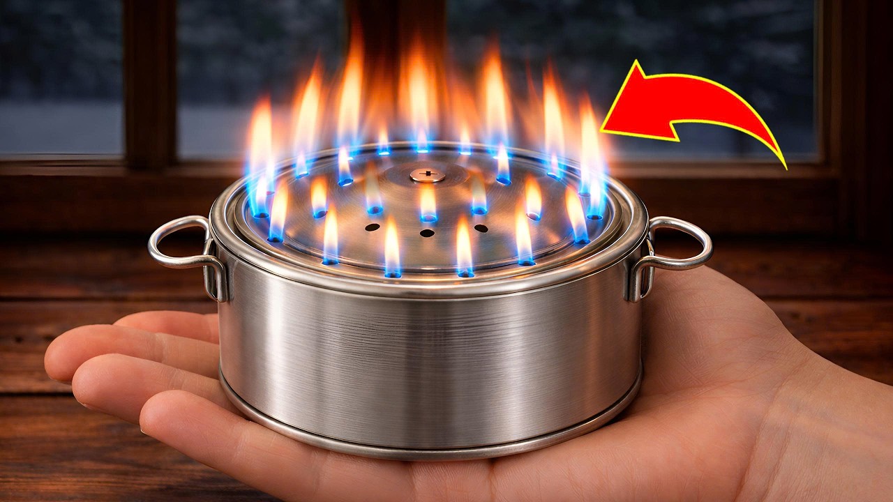 No Gas, No Wood 😱!! This DIY Tin Can Mini Stove Gives You FREE Heat ! 🔥❄️