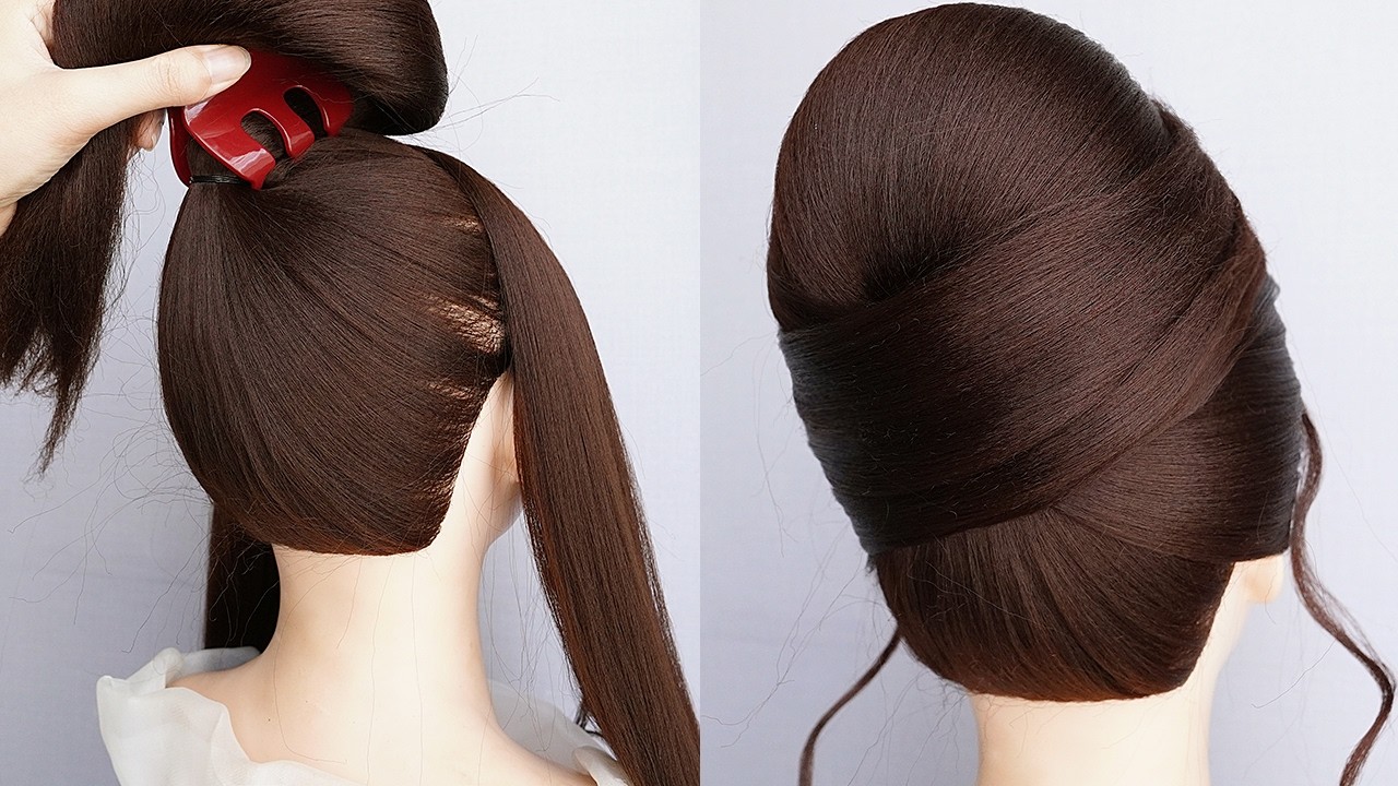 Simple & Elegant Updo for Wedding Guests | Easy Beautiful Hairstyle for Women | Stylish Hairstyle