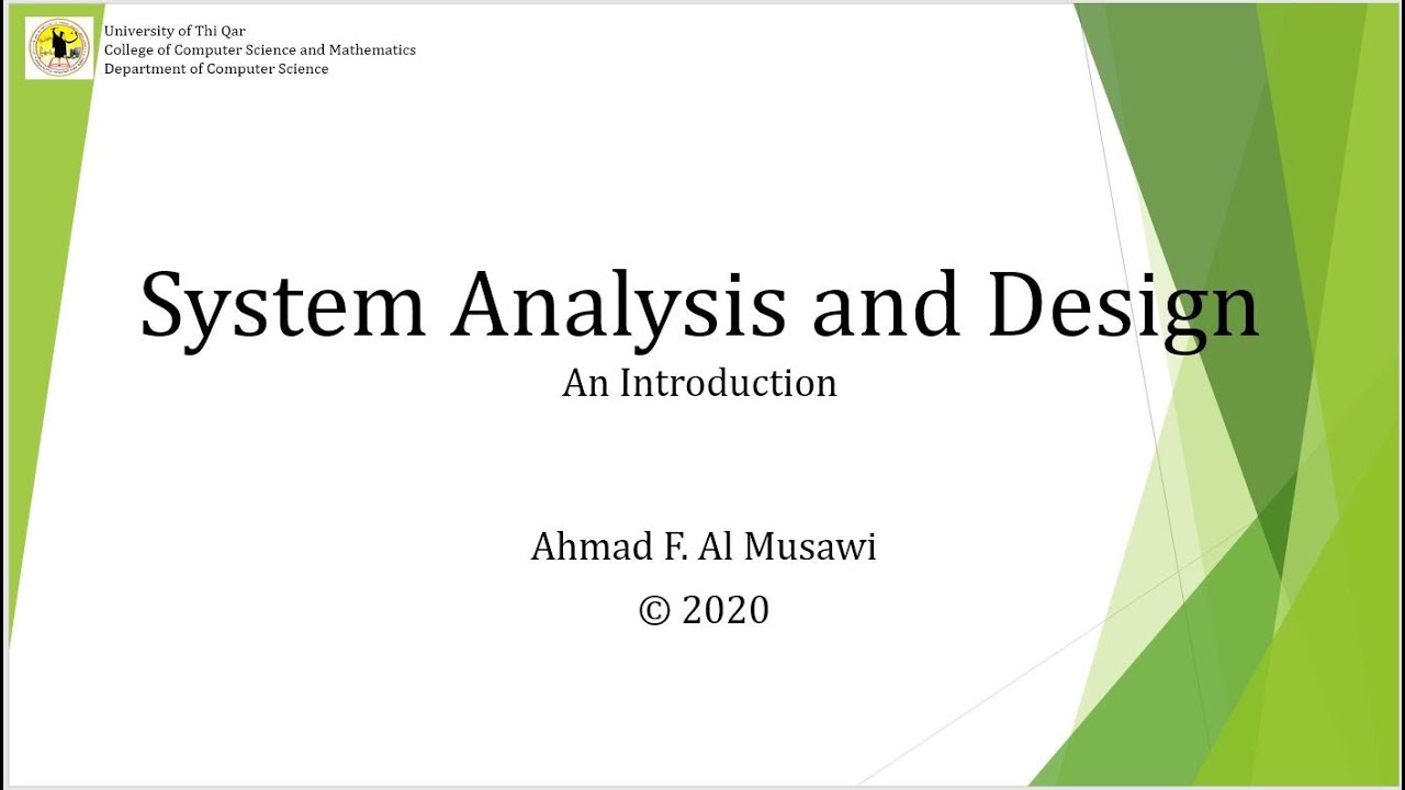 System Analysis and Design, Lecture 1: Introduction to Systems and Analysis Approaches (Arabic)