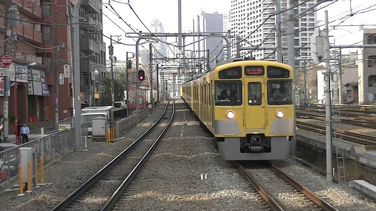 過密ダイヤ 西武新宿線 朝ラッシュ8時台の高田馬場駅 Seibu Shinjuku Line