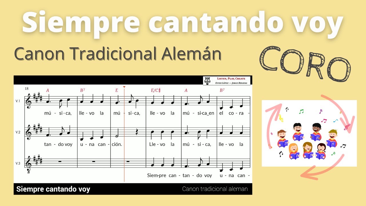 Siempre cantando voy - Canon Tradicional Alemán (Coro-Mi M)