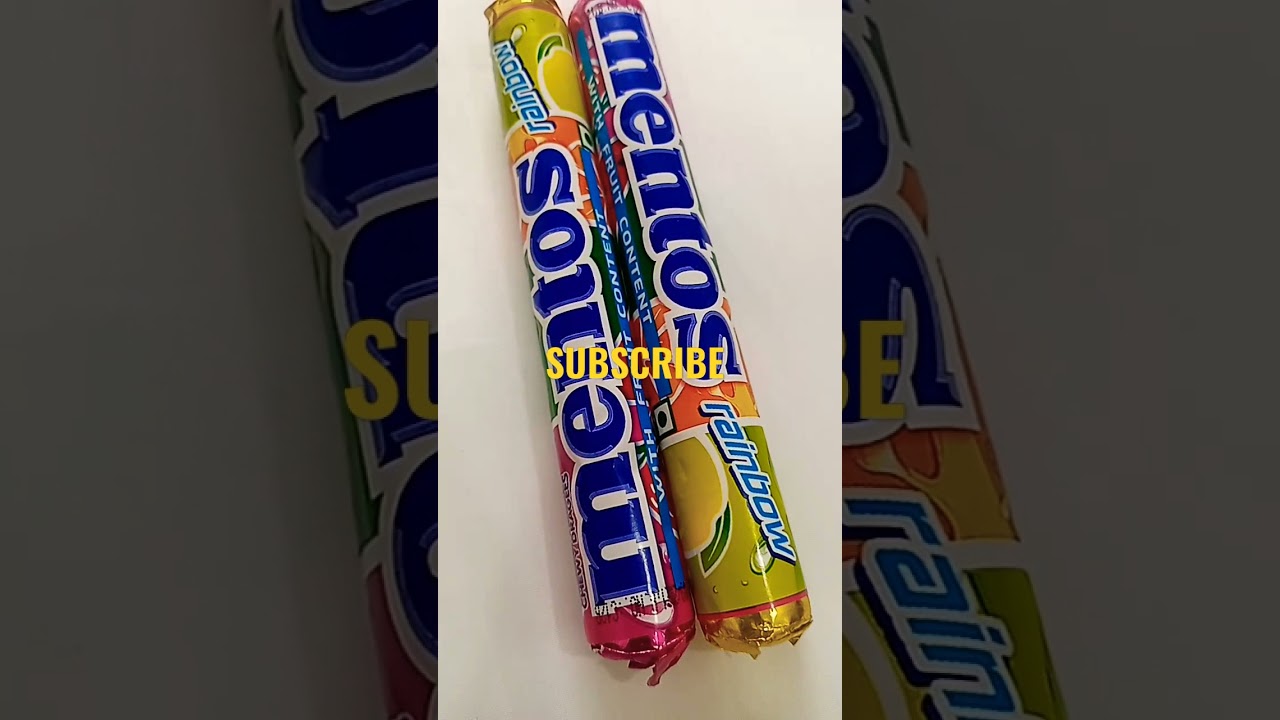 Mentos Rainbow with Fruit Content Chewy Dragees#Shorts#Candy#Mints#Chewing Gum Review#Satisfying