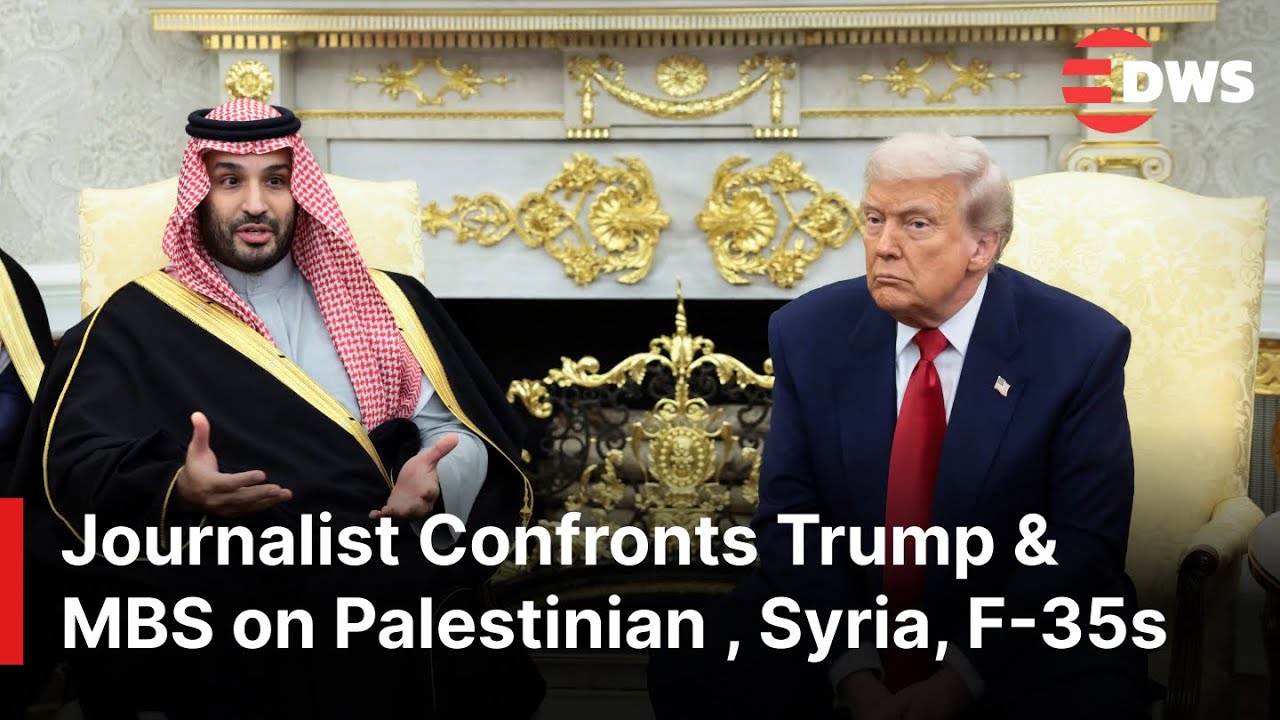 CONFRONTATION MOMENT: Journalist Pushes Trump & MBS on Palestine, Syria & Weapons Deals | AC1E