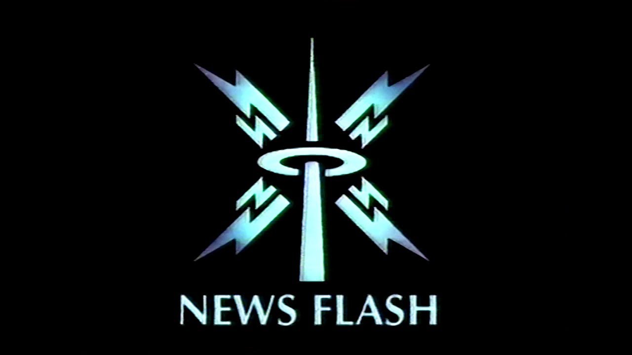 BBC-1 newsflash announcing the Kegworth air disaster - 8th January 1989