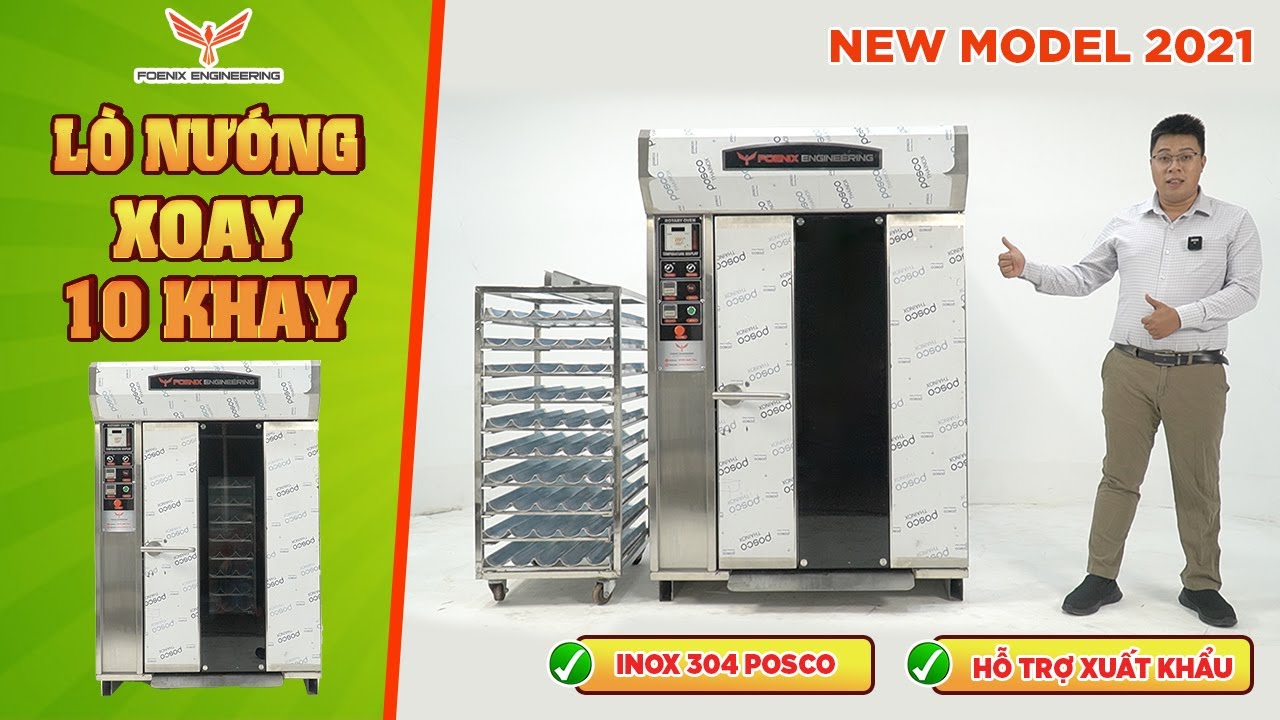 Lò nướng bánh mì xoay 10 khay| Máy làm bánh mì tự động mới nhất| HOTLINE 0789.869.756