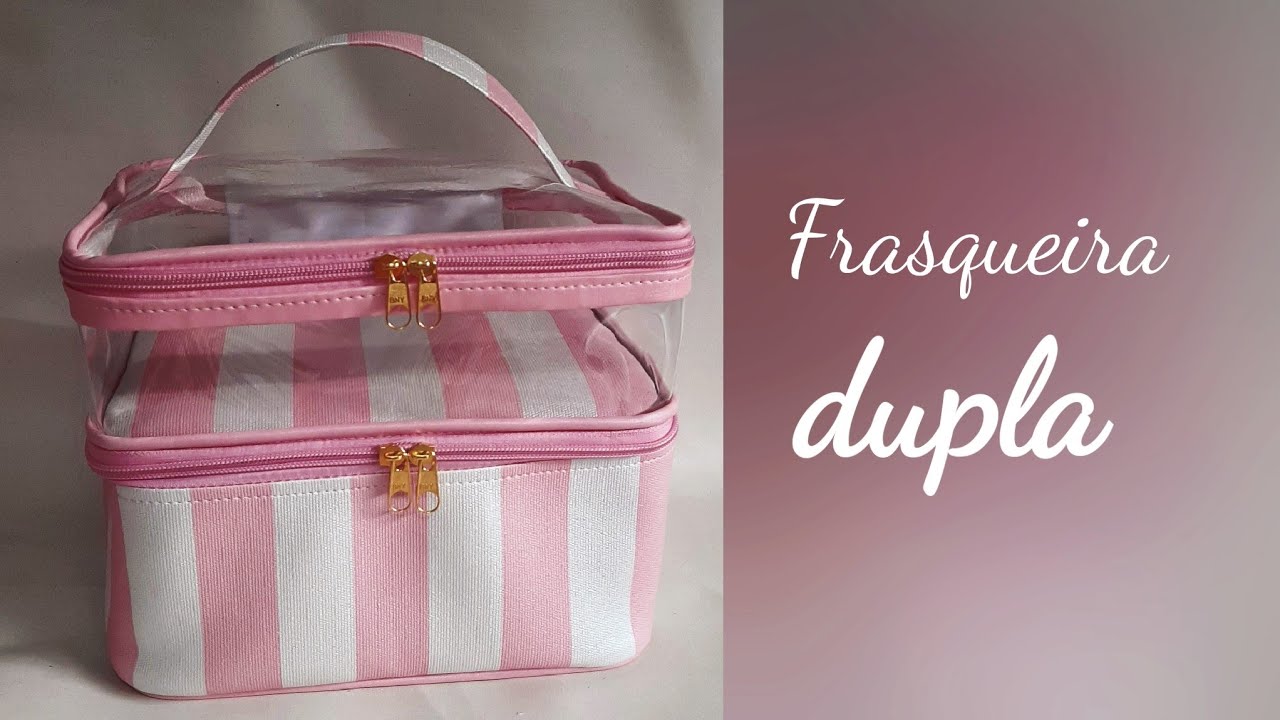 como fazer frasqueira porta maquiagens e cosméticos @SandrinhaAtelie