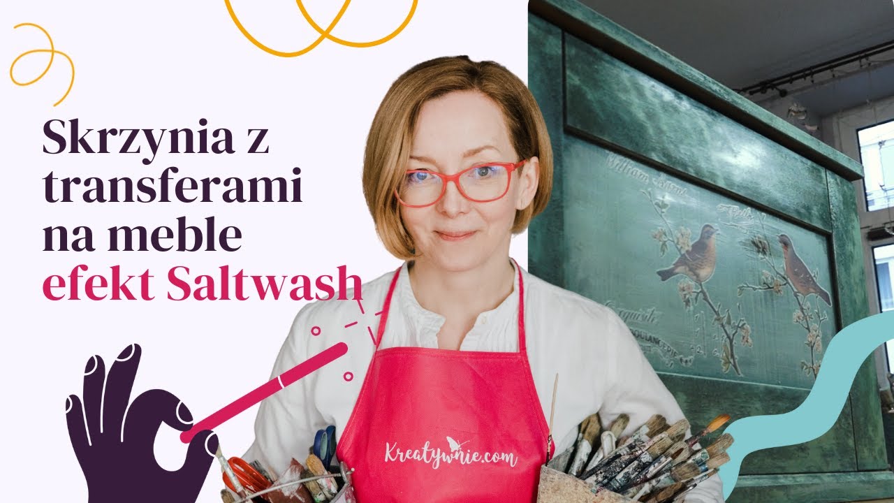 Skrzynia z transferami na meble - efekt Saltwash, DIY | Dorota Freitag