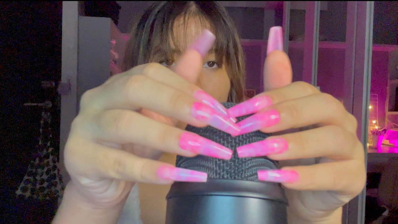 ASMR FAST & AGGRESSIVE MIC SCRATCHING with long nails 💅🏼