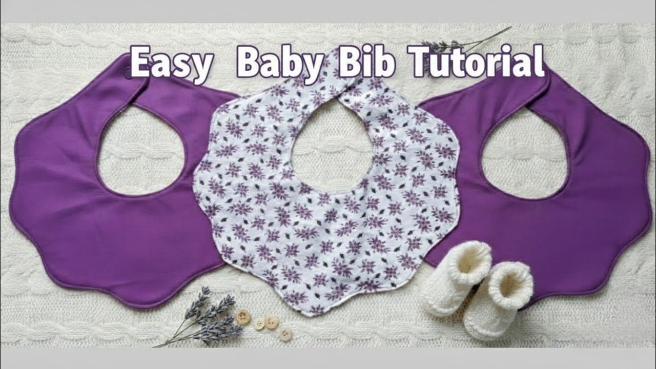 Baby flower Bib Tutorial | baby bib |