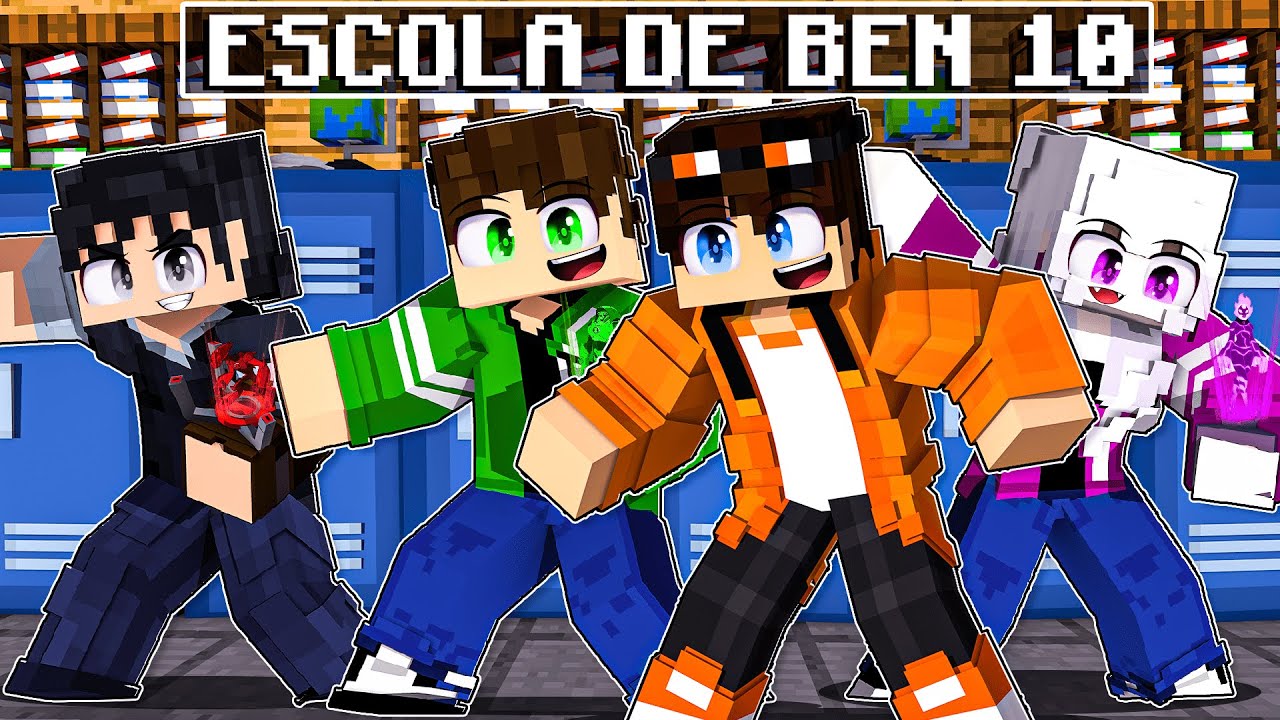Meu PRIMEIRO dia na ESCOLA DE BEN 10 no Minecraft!