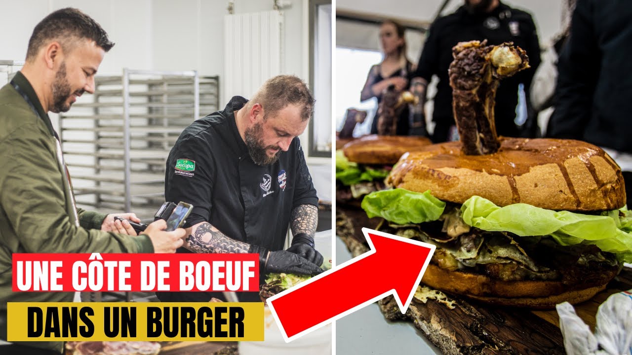 UN BURGER de 2,6 KILOS avec une C&Ocirc;TE de BOEUF dedans &agrave; POITIERS ! VLOG 1558