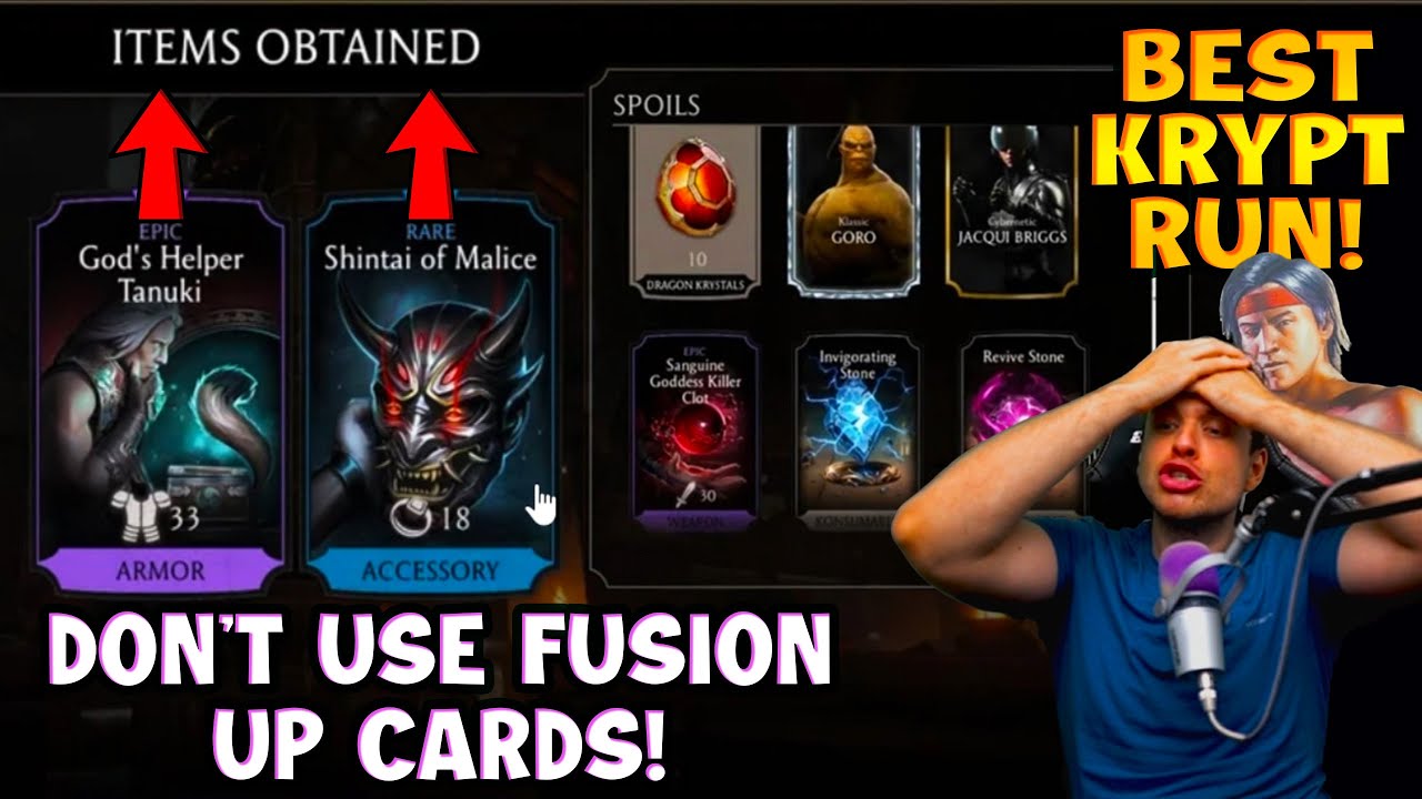 The Best Krypt Reward I've EVER SEEN in MK Mobile! Why You Shouldn't Use Fusion Up Cards!