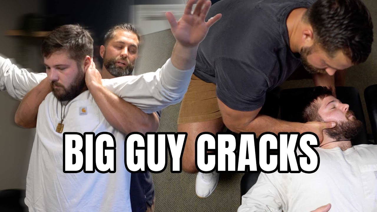 Chiropractor Cracks Big Guy. SUPER Crunchy