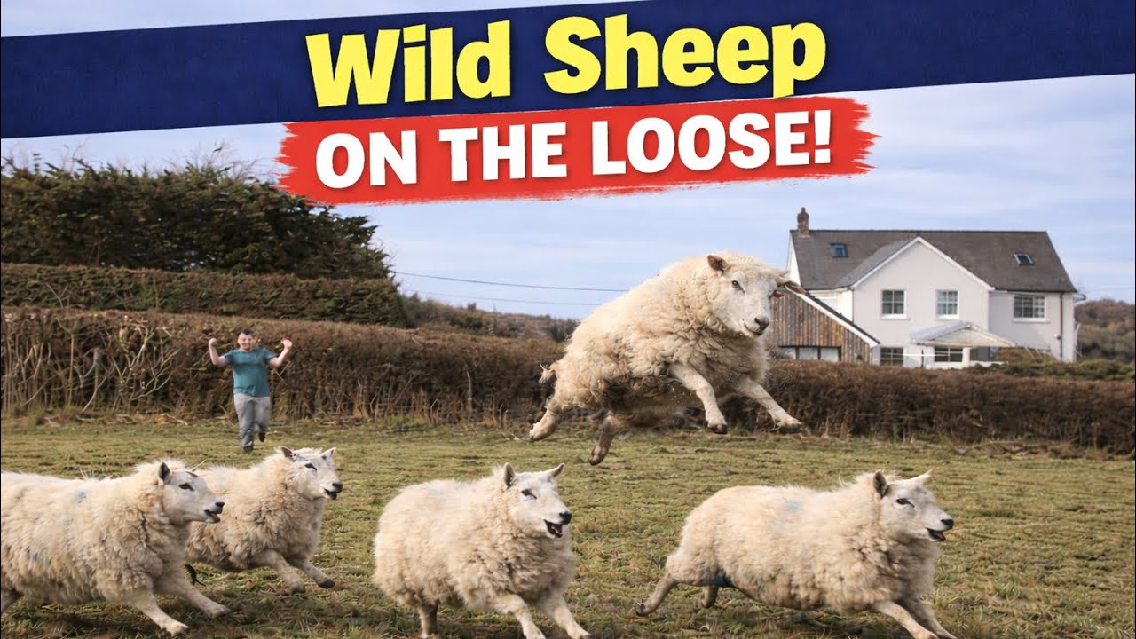 Wild sheep on the move! 🙈🥴😮