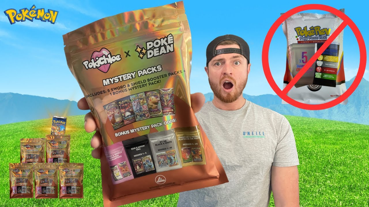 PokeRev Packs are TRASH! - Opening 5 PokiChloe x PokeDean Mystery Packs