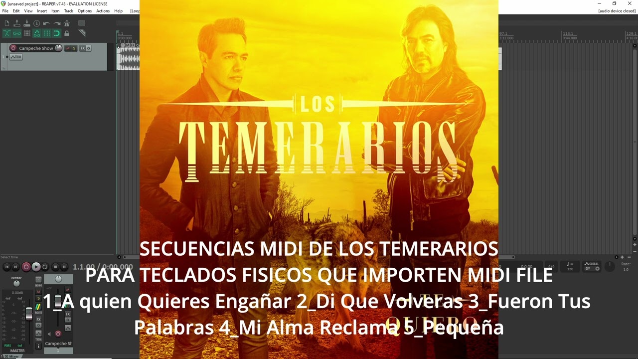 Di Que Volveras Los Temerarios Secuencias Midi