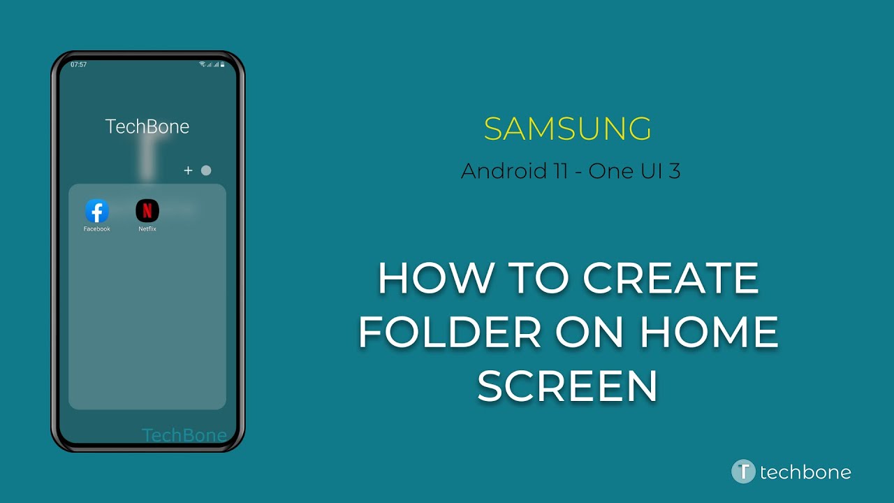 How to Create folder on Home screen - Samsung [Android 11 - One UI 3]
