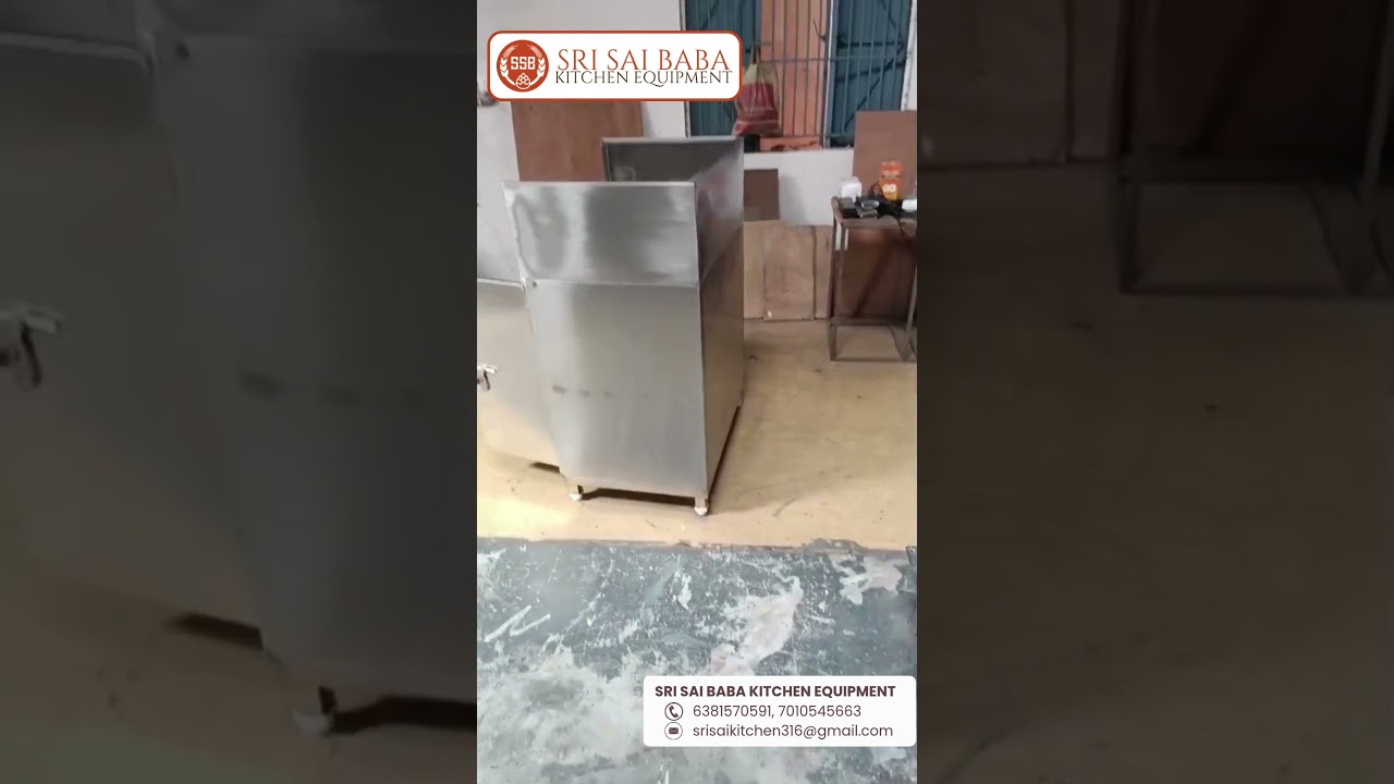 🔹 SS Table with 3 Side Covering & Door 🔹 #kitchen #kitchenequipment #commercialkitchen