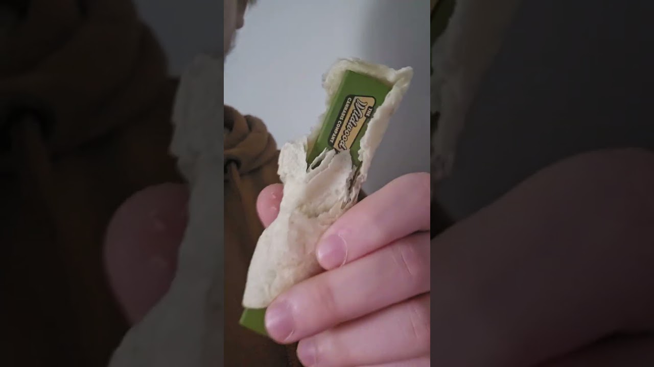 Eating a tortilla