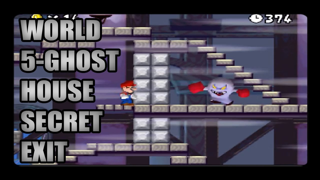 New Super Mario Bros DS - World 5-Ghost House Secret Exit