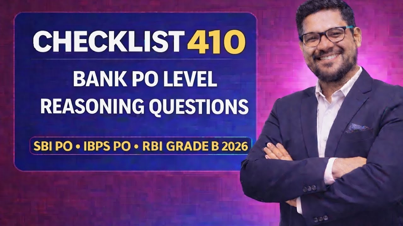 Checklist 410 🔥 Most Expected Reasoning Questions | SBI PO 2026 Preparation