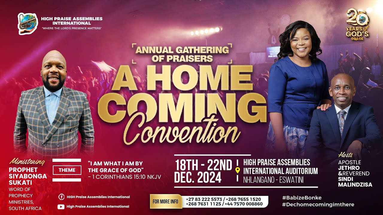 Day 3, Session 1 of the Homecoming Convention With Prophet Siyabonga Sukati