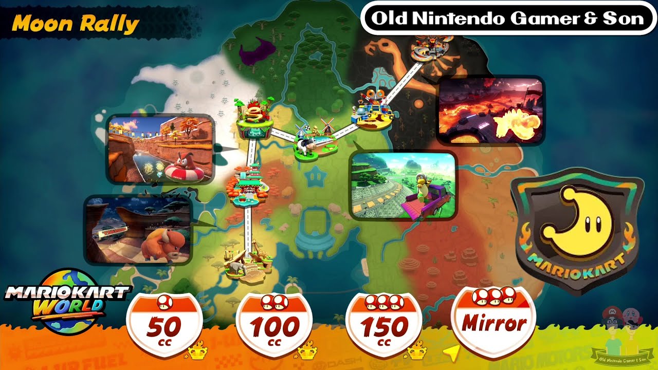 Mario Kart World (Режим зеркала - Лунное ралли 150cc)