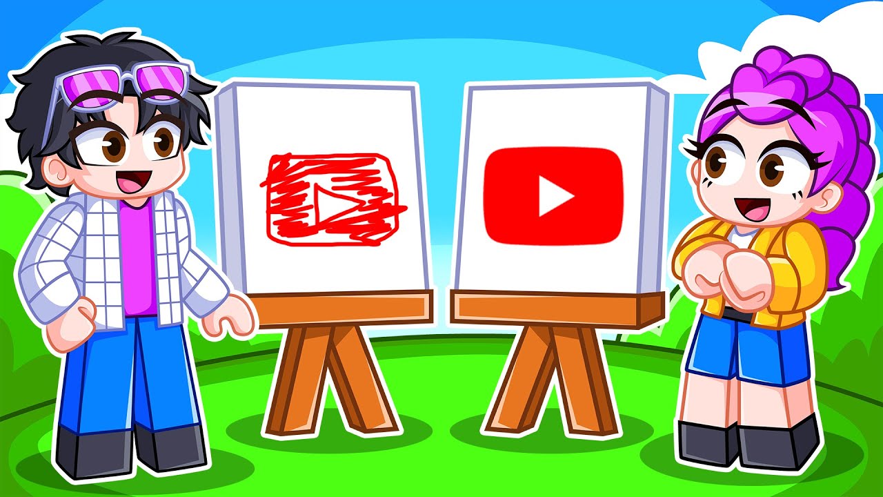 DIBUJA EL LOGO PARA GANAR con RUMI y JINU en Roblox!🤩