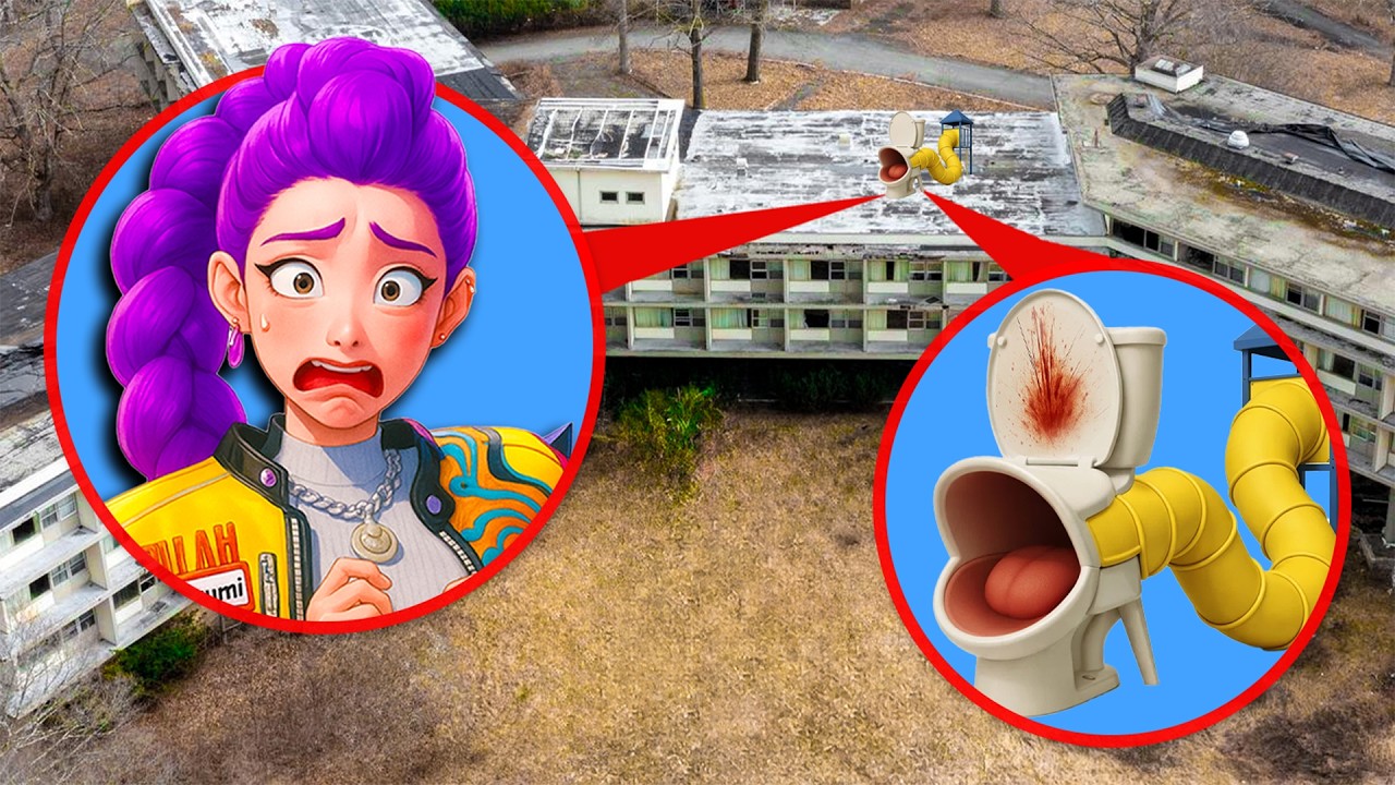 DRONE FOUND TOILET SLIDER EATERS EATS KPOP DEMON HUNTER RUMI ON CAMERA AT 3 AM!